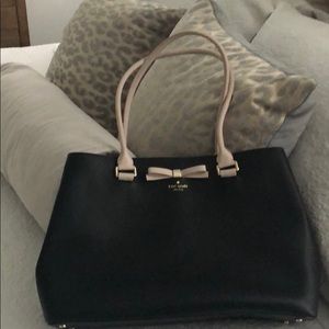 Kate Spade large satchel black and parchment